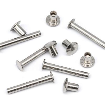 China High Reliability M2 M2.5 M3 Gb873 Steel Round Head Semi Tubular Hollow Rivets for sale