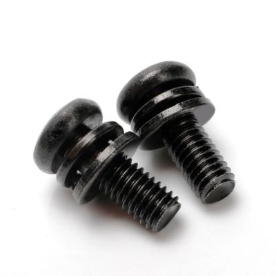 China High Reliability Spring Pad Combination Flat Nut Bolts And Screws Pure Brass Round Head Custom Screw for sale