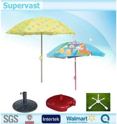 China Portable Transparent Beach Sun Umbrella , Polyester Compact Windproof Umbrella for sale