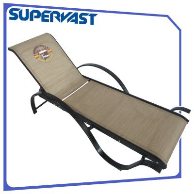 China Streamline Aluminum Frame Outdoor Patio Furniture Adjustable Sling Chaise Lounge for sale