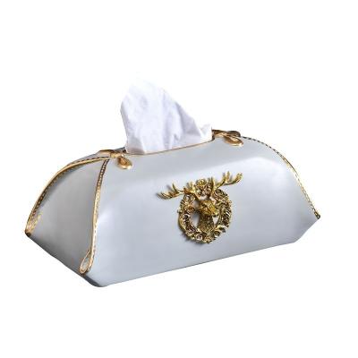 China Nordic European living room light luxury tissue box American creative pull-out carton household decoration for sale