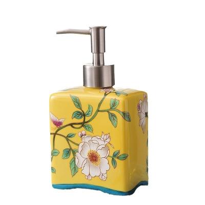 China Sustainable 2023 Personality Bathroom Appliance American Ceramic Hand sanitizer bottle emulsion bottle press bottle for sale