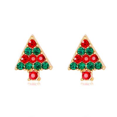 China Cute FLOWER Santa Claus Snowman Lovely Tree Christmas Gifts Christmas Earrings Jewelry Animal Accessories Set For Women Girls for sale