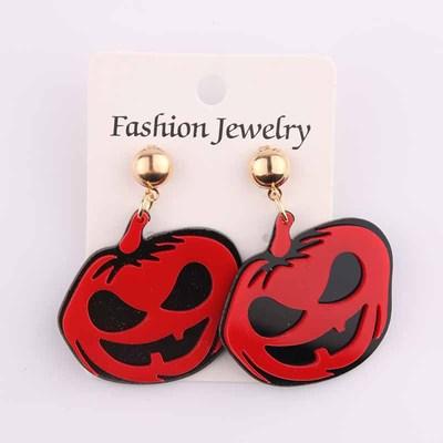 China 2021 other style European and American new style ghost earrings Halloween pumpkin creative earrings for holiday room for sale