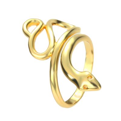 China 2021 Fashion Women Luxury Gold Snake Ring 18K Gold Snake Ring Dropshipping Demon Copper Demon Snake Luxury for sale