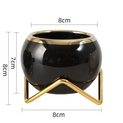 China Corrosion Resistance Indoor Plant Pots Ceramic Succulent Pots Plant Pots Outdoor Ceramic Planters With Dish for sale