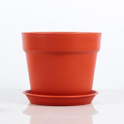 China Porous PP Material Resin With Tray Nursery Pots Indoor Plastic Flower Pots Classic Similar To Pottery Basin for sale