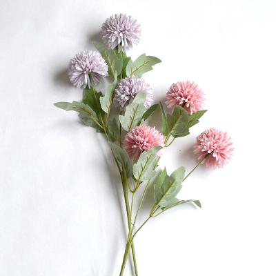 China American Hot Sale 3Head Dandelion Artificial Flower Home Decoration ABS Long Style Artificial Flower for sale