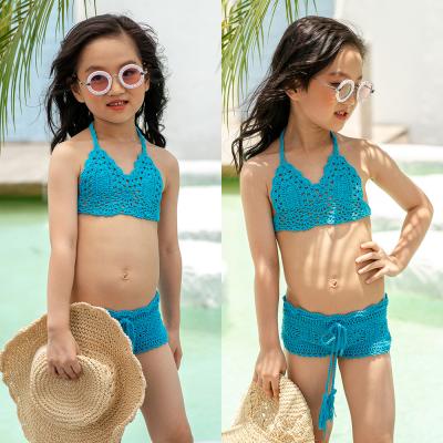 China Custom Made Kids Girls Hawaii Beach Swimwear Kids Small Toddler Breathable Bikini for sale