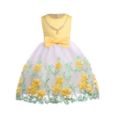 China 2020 Anti-static Formal Children's Clothing Princess Dress Flower Girls Lace Sequins Evening Wedding Dress Party For Girl Clothes for sale