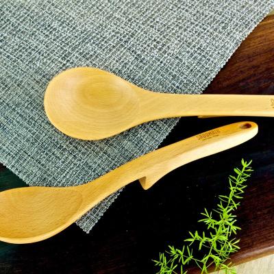 China Stored wooden table be careful of the hand-made non-stick special non-stick table spatula wooden beech wooden spatula soup pocket of saucepan for sale