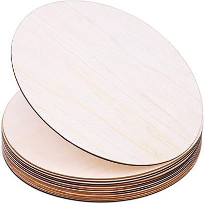 China Europe Wood Circles For Crafts 12 Pack 12 Inch Unfinished Wood Rounds Wood Cutouts For Crafts for sale