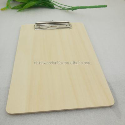 China Support Writing Wooden Board With Metal Clip Wooden Writing Board Wooden Clipboard for sale