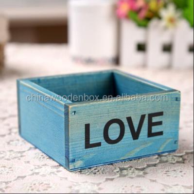 China Handmade wholesale custom gift decorative wooden box without lid for sale