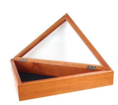 China Country Handmade Wooden Triangle Simple Craft Flag Practical Box for sale