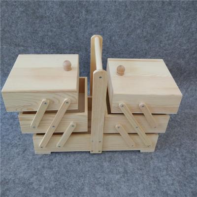 China Viable good quality handmade wooden sewing box for sale