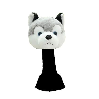 China Professional Golf Driver Club Head Dust Cover Husky Dog Golf Plush Animal Driver Head Covers Embroidery Headcover Custom Golf for sale