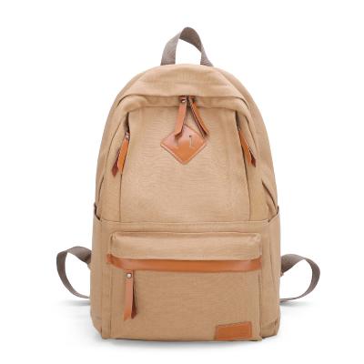 China Custom Waterproof Vintage School Student Laptop Waterproof Canvas Softback Teenage Youth Leisure Backpack for sale