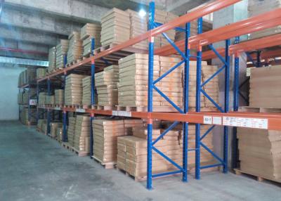 China Multi tier CE Certificate Storage Racking Systems Dark Bule / Orange Red for sale