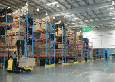 China Cold Roll Steel Q235B Double Deep Racking System , Industrial Storage Racks With Large Loading Capability for sale