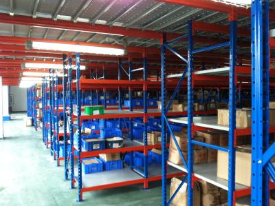 China High Capacity Durable Medium Duty Shelving With Step - Beams / Steel Laminates / Wood for sale