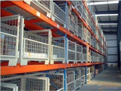 China Powder Coating 3-5 Levels Heavy Duty Racking With Steel Plate Decking for sale