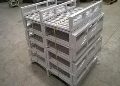 China Dark Bule Recyclable Stackable Steel Pallets With Heavy Loading Support for sale