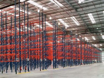 China Dark Blue / Orange Red Industrial Pallet Rack Shelving Warehouse Storage Racks for sale