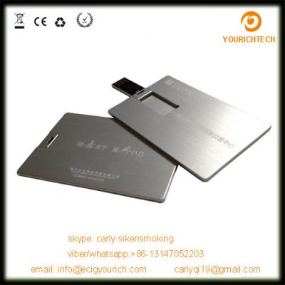 China metal credit card shape usb memory disk/usb flash drives for sale