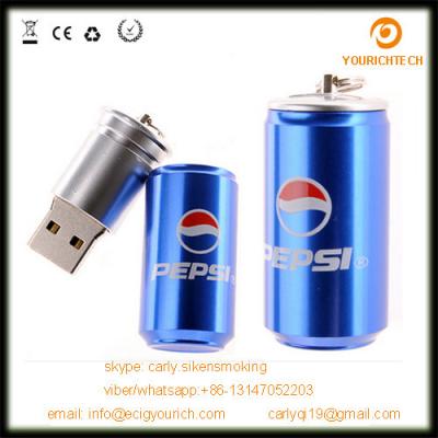 China Pop Can shape usb flash drive, metal mini beer pop can pen drive for sale