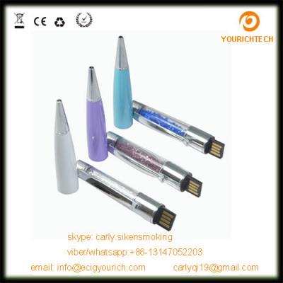 China Hot selling crystal pen usb flash drive with ball pen bulk buy from china for sale