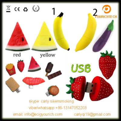 China custom pvc fruit shaped usb disk vegetables series usb memory flash disk 32MB  64GB for sale