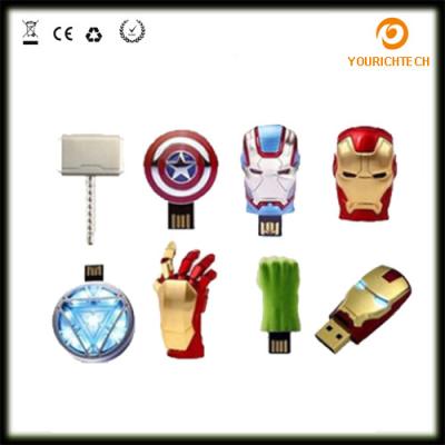 China Avengers USB Flash Drive 4G Iron Man 8G Pen Drive 16G Captain America 32G USB Stick Hulk Thor PenDrive U Disk USB Drive for sale