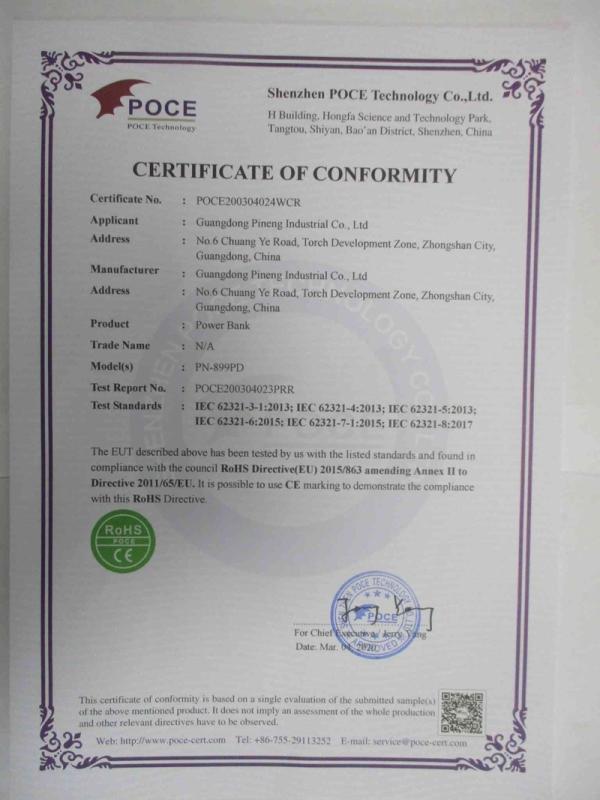 RoHS - Guangdong Pineng Industrial Co., Ltd.