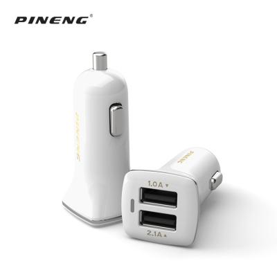 China Universal High Quality Dual USB 5V Phone Car Black White Charger PN-522 for sale