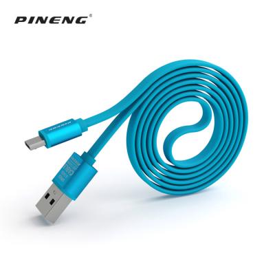 China Retractable design mutil-color USB charging micro data line mobile phone and tablet PC noodle cable for sale