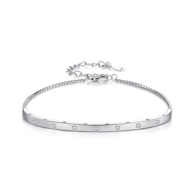 China Punk New Simple and Personalized Unisex Style Adjustable Bracelet 925 Sterling Silver Bracelet for sale