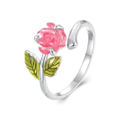 China Other Hot Selling  Color Changing Flower Opening Ring With Creative Design Sense 925 Sterling Silver Ring for sale