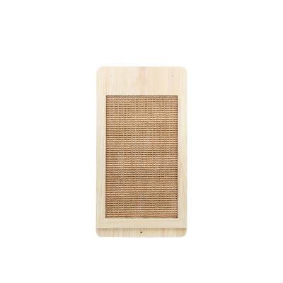 China Viable Custom Factory Wholesale Living Room Birthday Gift Solid Cardboard Sisal Wooden Cat Scratching Board for sale