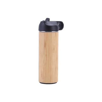 China Sustainable Wholesale 400ML Stainless Steel Natural Bamboo Vacuum Insulated Infuser Thermos Flasks for sale