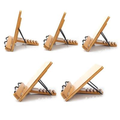 China High Quality Classic Adjustable Tray Lightweight Bamboo Book Stand Stand Holder for sale