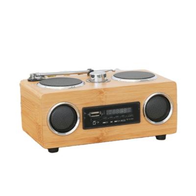 China Wireless Factory Direct Portable SD Card Usb Stereo Bamboo Speaker Bamboo Box for sale