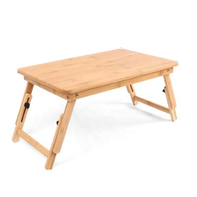 China (Size) New Style Adjustable Hand Make Bed Laptop Bamboo Eco-Friendly Foldable Tray Bamboo Breakfast Tray Table for sale