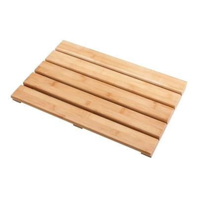 China Sustainable Non-slip Bamboo Shower Mat Bath For Bathroom Spa Relaxation Rugs for sale