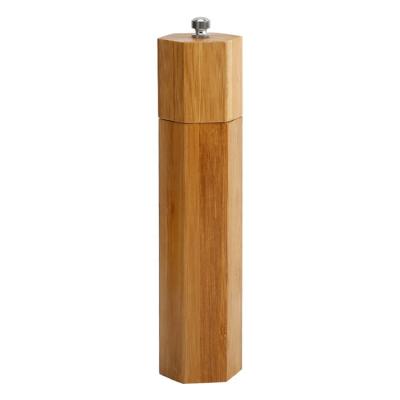 China Sustainable Square Bamboo Salt And Pepper Mill With Ceramic Grinder for sale