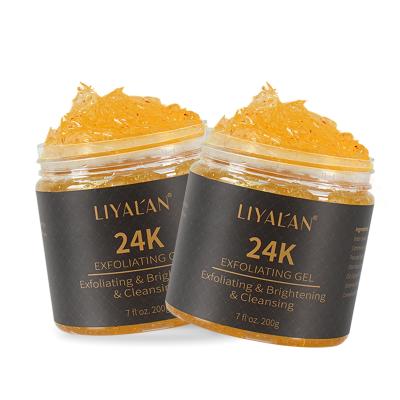 China Exfoliate Private Label Skin Natural Whitening Dead Face Care Peeling Gel 24k Gold Exfoliating Gel for sale