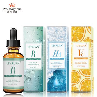 China Private Label Vitamin C Serum Anti Aging Skin Whitening Face Serum Set for sale