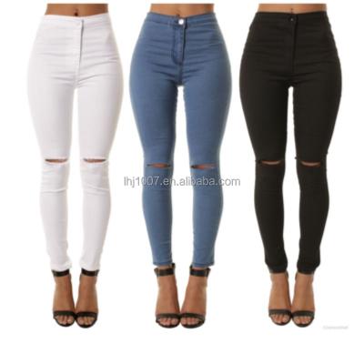 China 2021 fashion QUICK DRY casual loose print high waist plus size women straight jeans for sale