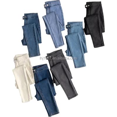 China Factory Wholesale Spandex QUICK DRY Cotton Skinny Blue Jeans Women's High Waisted Jeans for sale