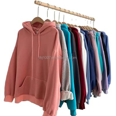 China New Anti-pilling Winter Women's Color Warm Long Sleeve Loose Casual Hoodie S-XXXXL for sale